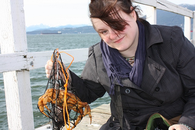 La pêcheuse bien fière