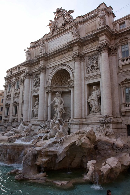 Façade de la fontaine de Trévi Rome Italie