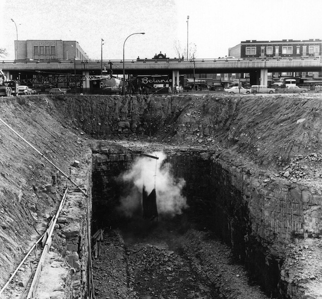 Construction de la station Cremazie (source : Ministère des Transports du Québec)