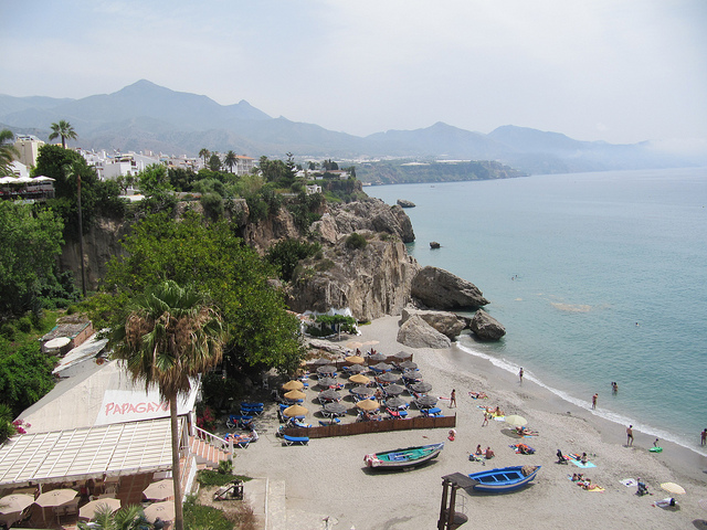 La plage de Nerja