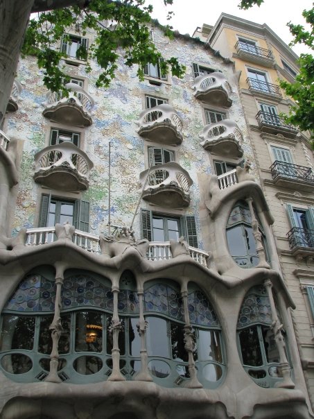 Oeuvre de Gaudi à Barcelone en Espagne