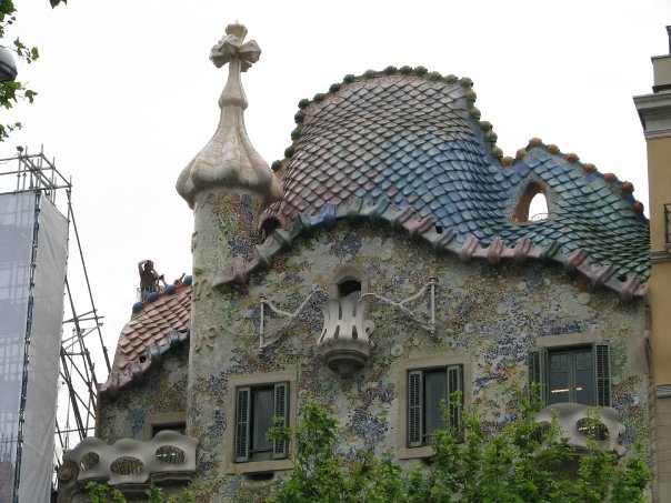 Oeuvre de Gaudi à Barcelone en Espagne