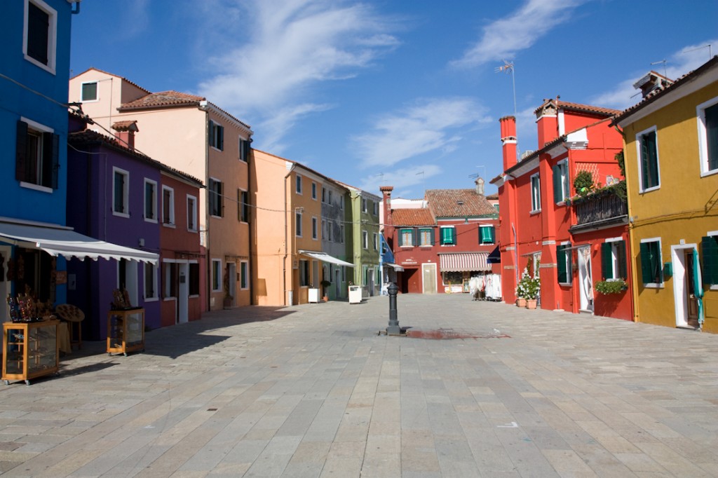 Arrivée à Burano, Italie