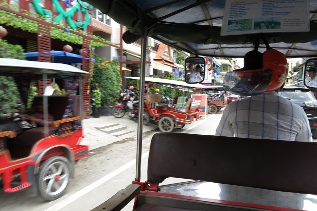 Vue du tuk-tuk, Phnom Penh, Cambodge