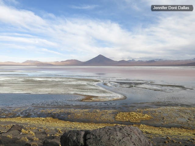 Lagune colorée - Désert de sel - Salar d'Uyuni, Bolivie