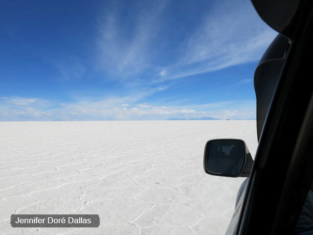 Pas de route - Désert de sel - Salar d'Uyuni, Bolivie