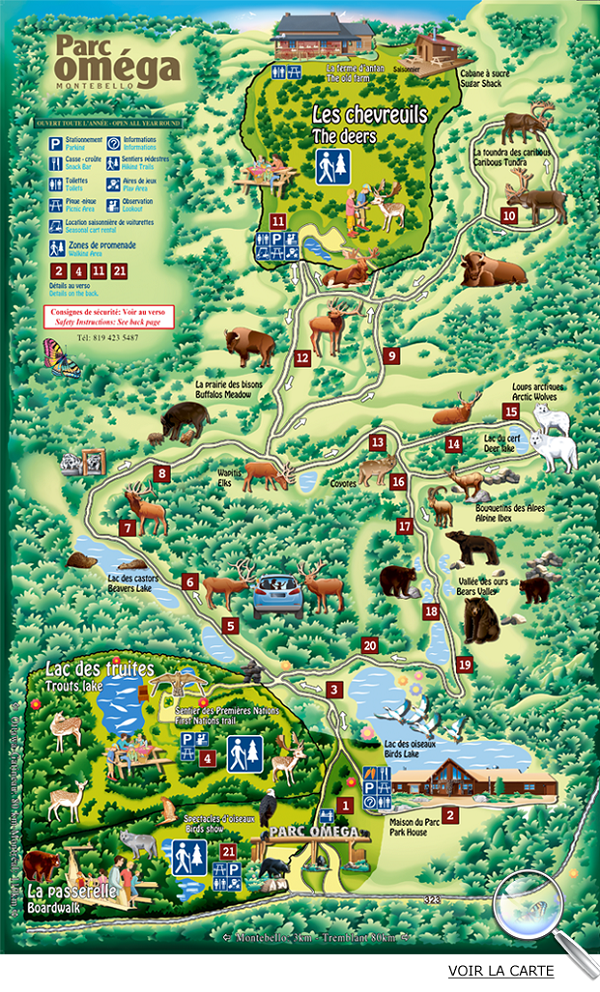 Carte du Parc Oméga
