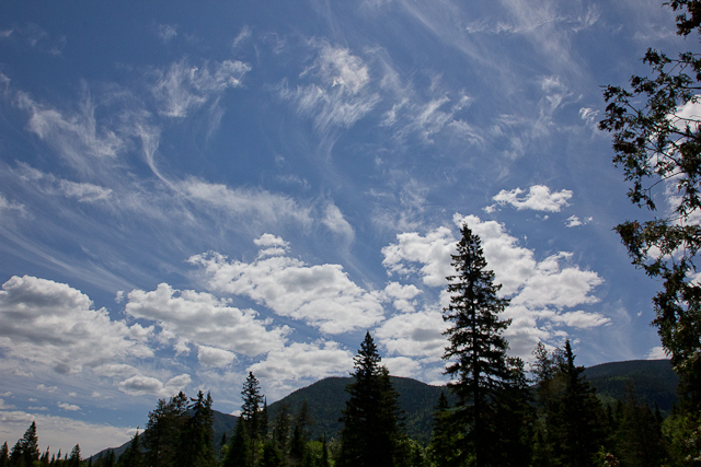 Ciel vu de l'Auberge Gîte du Mont-Albert, Gaspésie