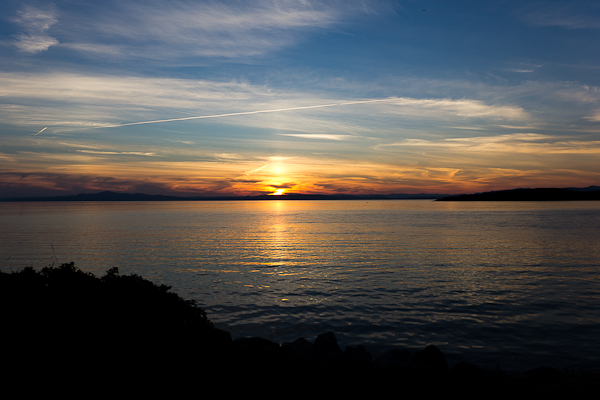 Coucher de soleil sur la plage, Kamouraska