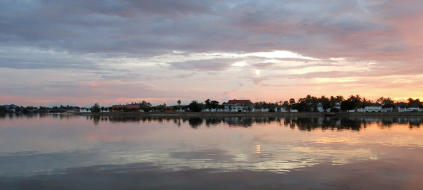 Coucher de soleil - Kampot, Cambodge