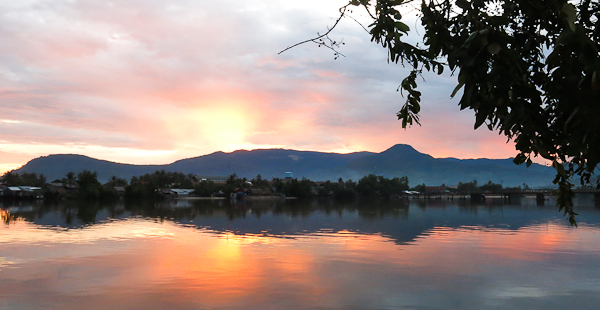 Coucher de soleil - Kampot, Cambodge