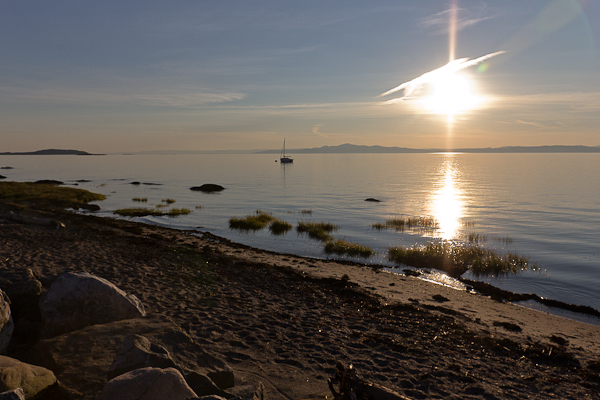 Coucher de soleil sur la plage, Kamouraska