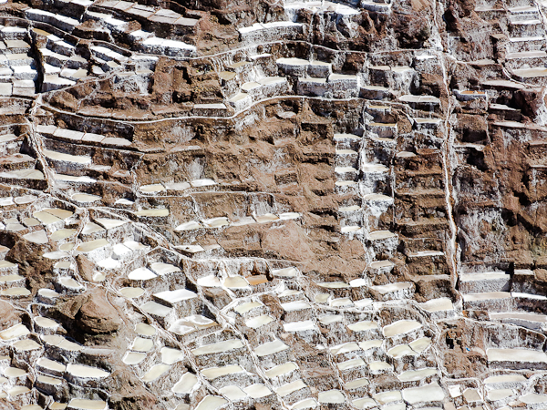 Détails des salines de Maras - Vallée sacrée des Incas, Pérou