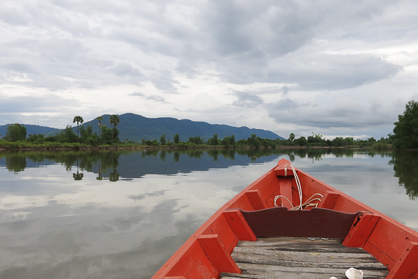 En bateau avec Bart - Kampot, Cambodge