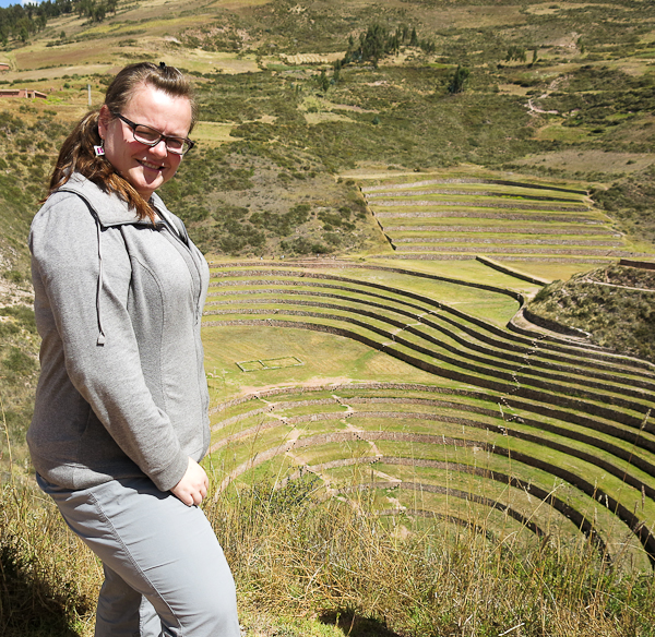 Jennifer à Moray - Vallée sacrée des Incas, Pérou