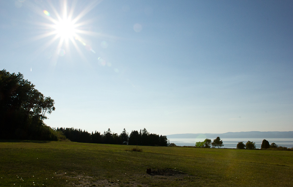 Le fleuve vu de la terrasse - Microbrasserie Tête d'Allumette - Kamouraska