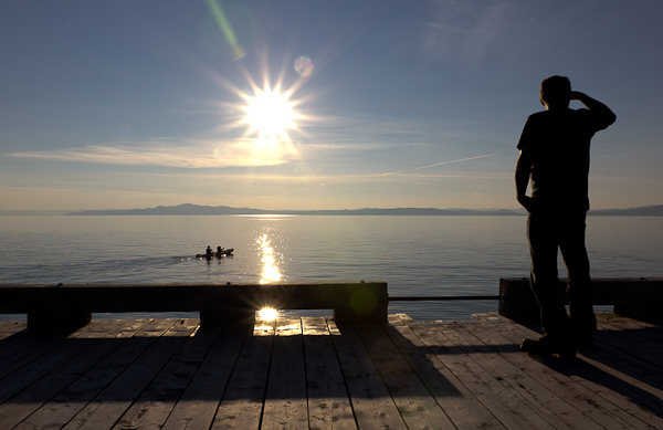 Quai public au coucher du soleil, Kamouraska