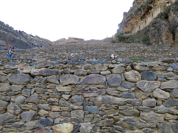 Vue rapprochée des patios d'Ollantaytambo - Vallée sacrée des Incas, Pérou