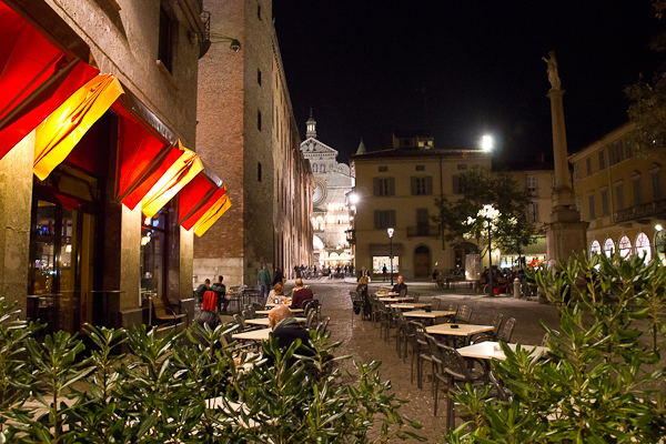 La vue à la sortie de l'hôtel Ibero - Cremona, Lombardie, Italie