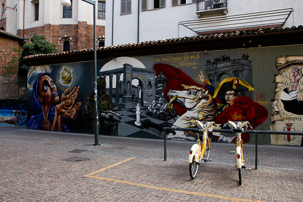 Murale et vélos - Art de rue - Milan, Italie