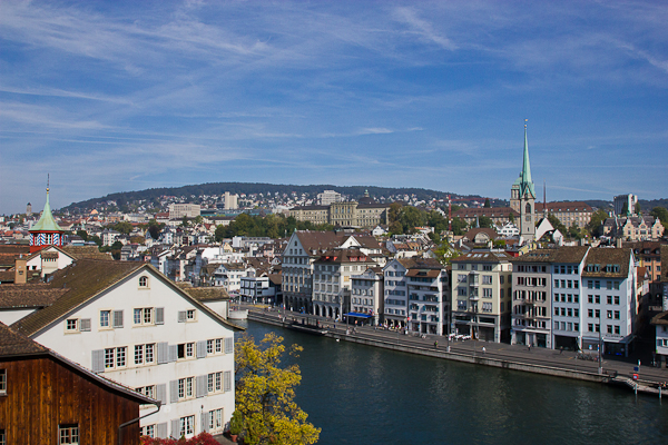 Vue sur la basse-ville - Zurich, Suisse