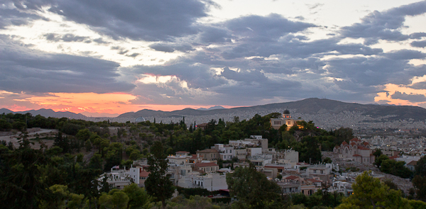 Vue de l'Acropole sur la ville - Athènes, Grèce