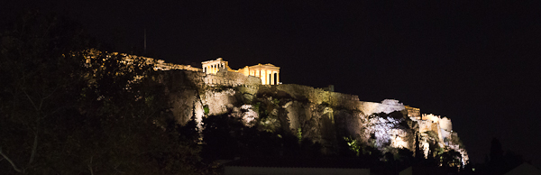 Vue de nuit sur l'Acropole - Athènes, Grèce