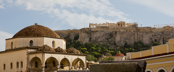 Vue sur l'Acropole de Monastiraki - Athènes, Grèce