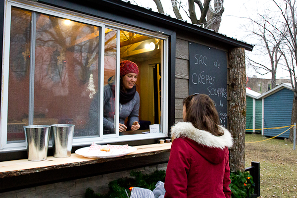 Kiosque de crêpes soufflées - Marché de Noel de L'Assomption - Lanaudière