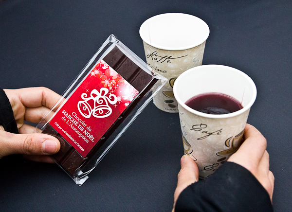 Vin chaud et chocolat, quoi demander de plus - Marché de Noel de L'Assomption - Lanaudière