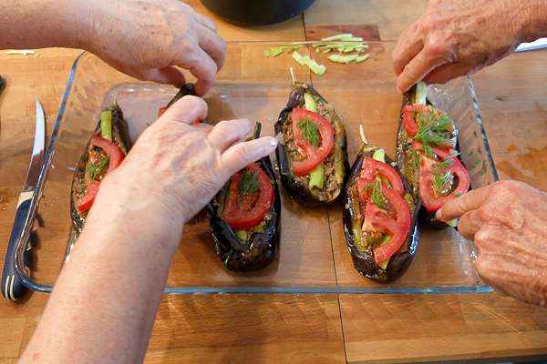 Aubergines fourrées - cours de cuisine Turkish Flavours - Istanbul, Turquie