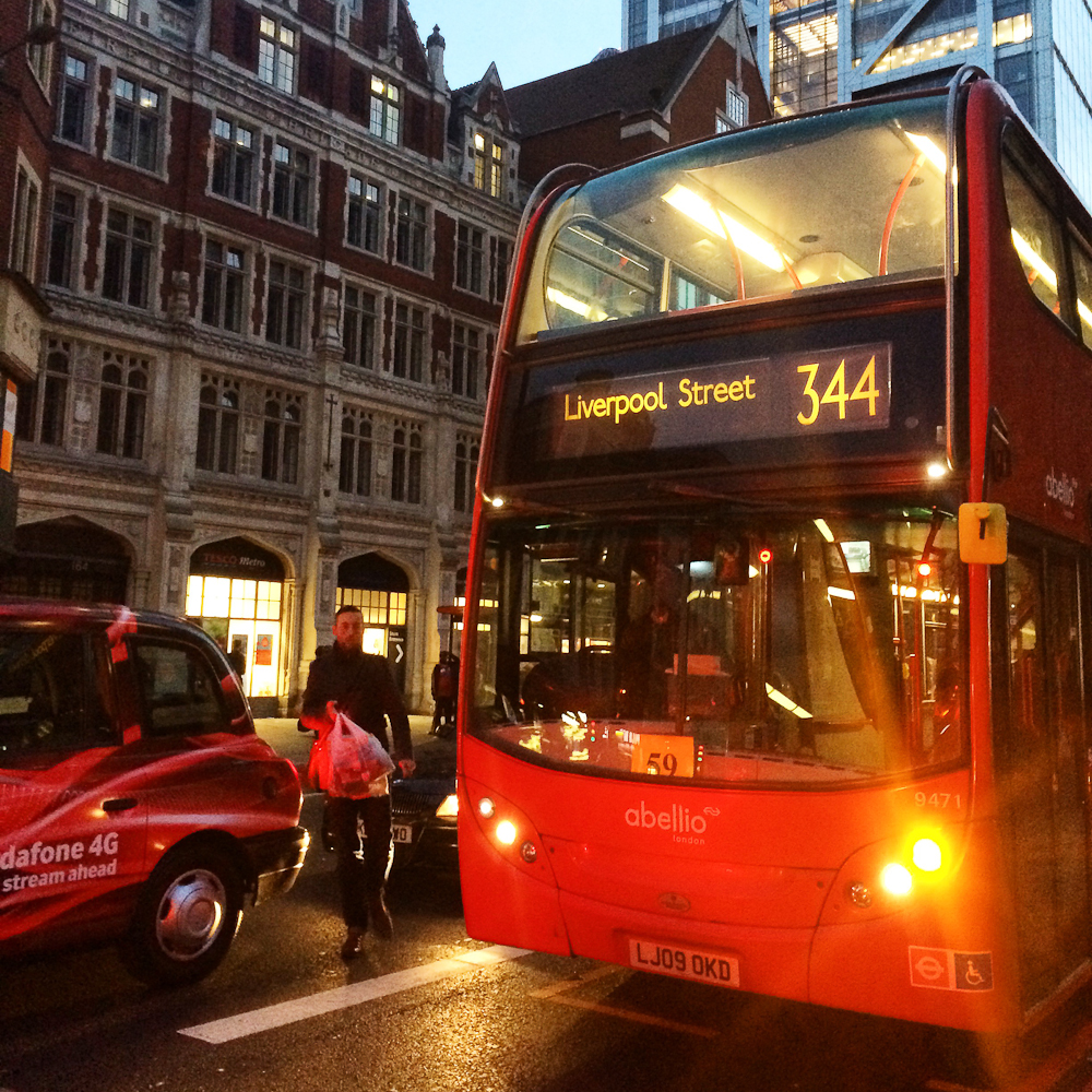 Autobus rouge de Londres, Angleterre