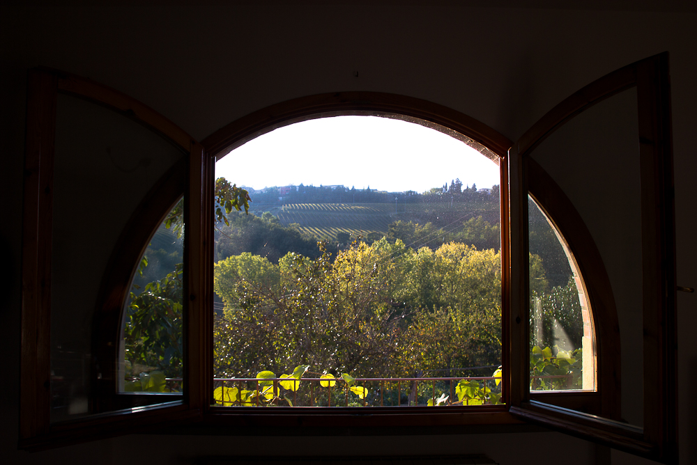 Vue de la fenêtre - Podere Il Falco - Toscane, Italie