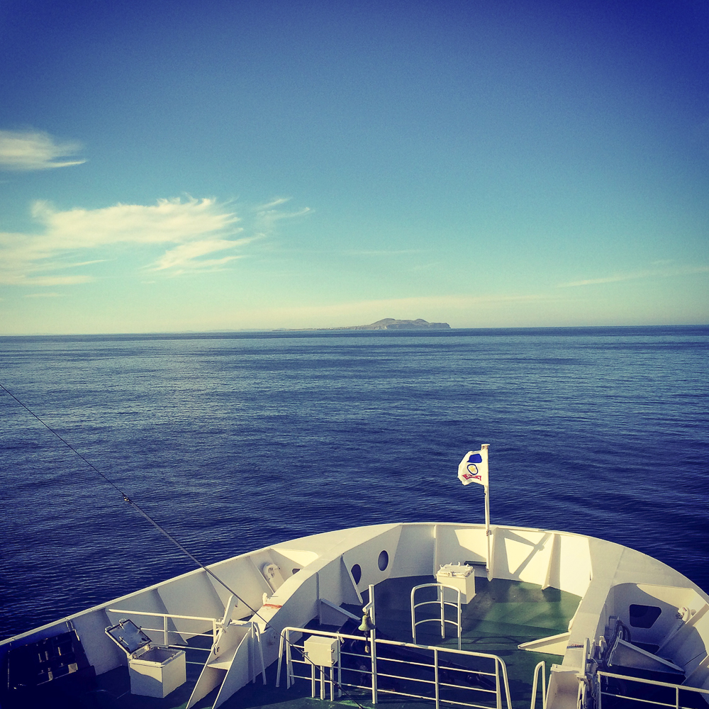 Dans le traversier en route pour les Îles-de-la-Madeleine