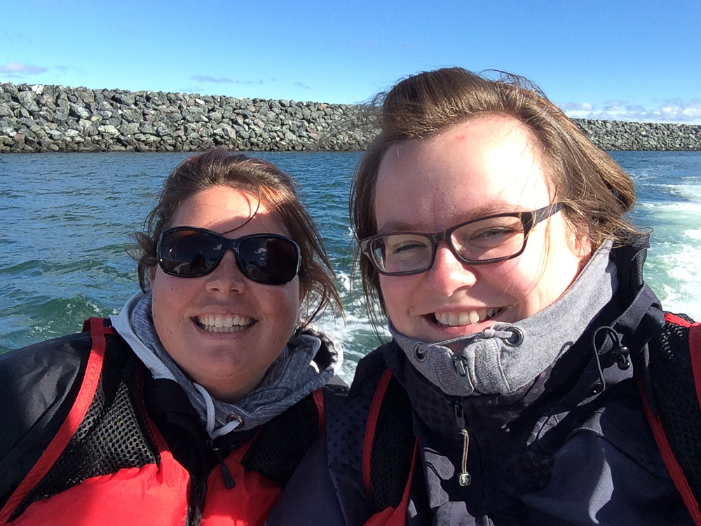 Eliane et moi en bateau - Îles-de-la-Madeleine