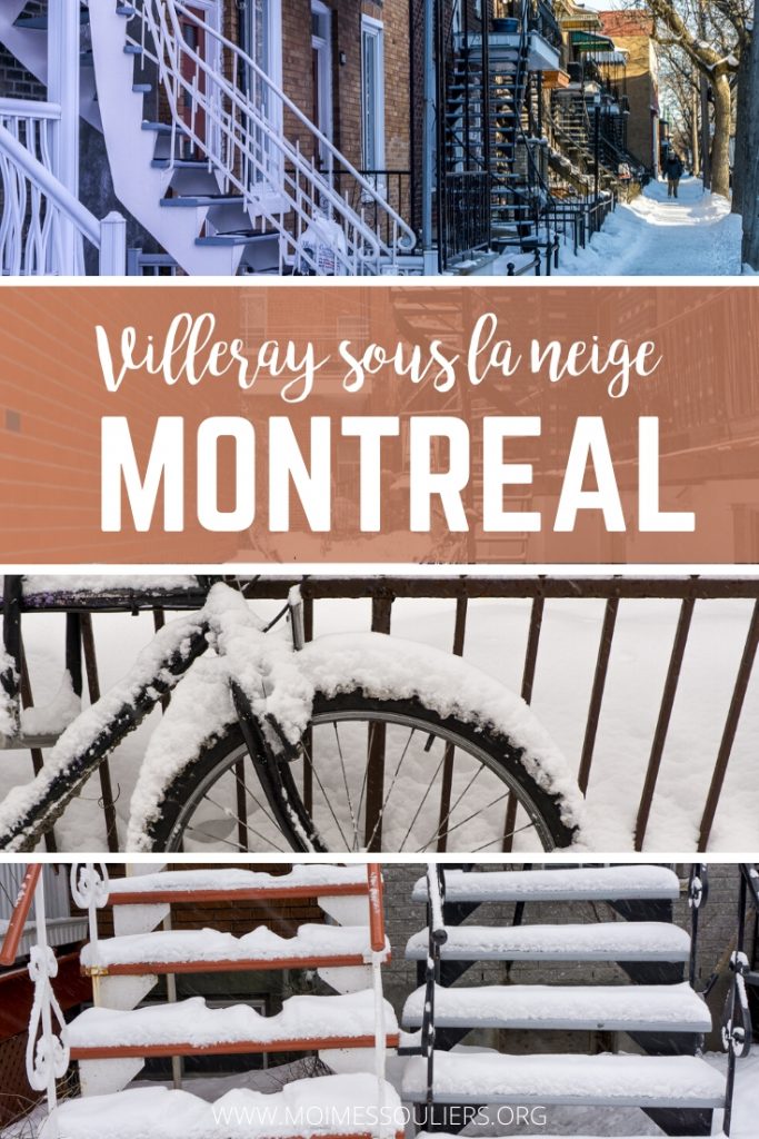 Villeray Montréal sous la neige