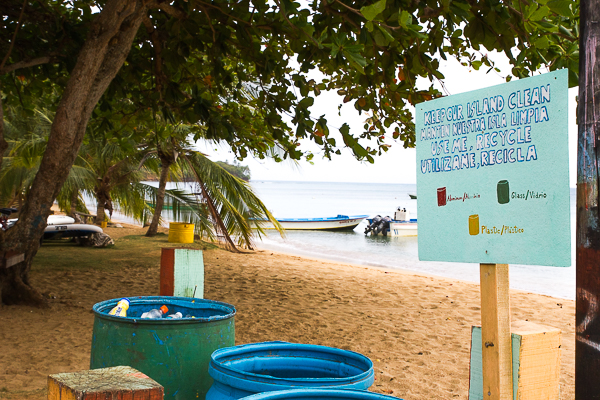 Le recyclage est commun à Little Corn Island au Nicaragua