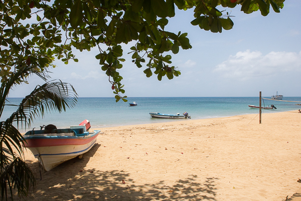 Première vue sur l'île de LIttle Corn Island, Nicaragua