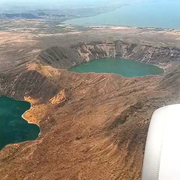 Vue au-dessus de Managua, Nicaragua