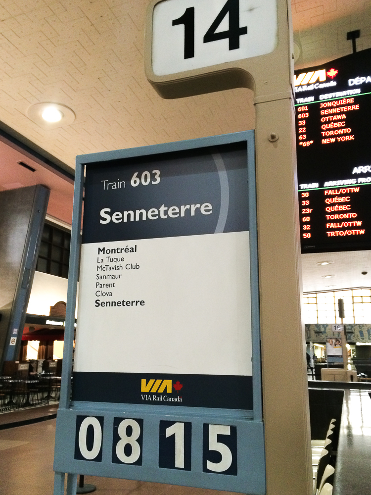Gare centrale de Montréal - Train pour Senneterre - Abitibi-Témiscamingue