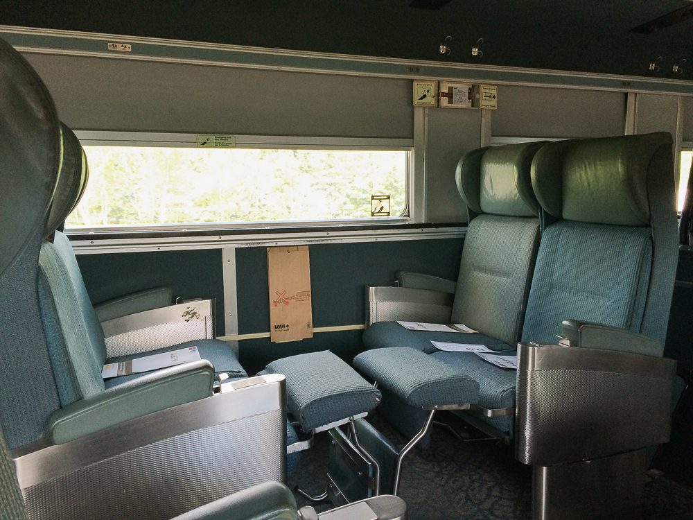 Les sièges du train VIA Rail pour Abitibi-Témiscamingue