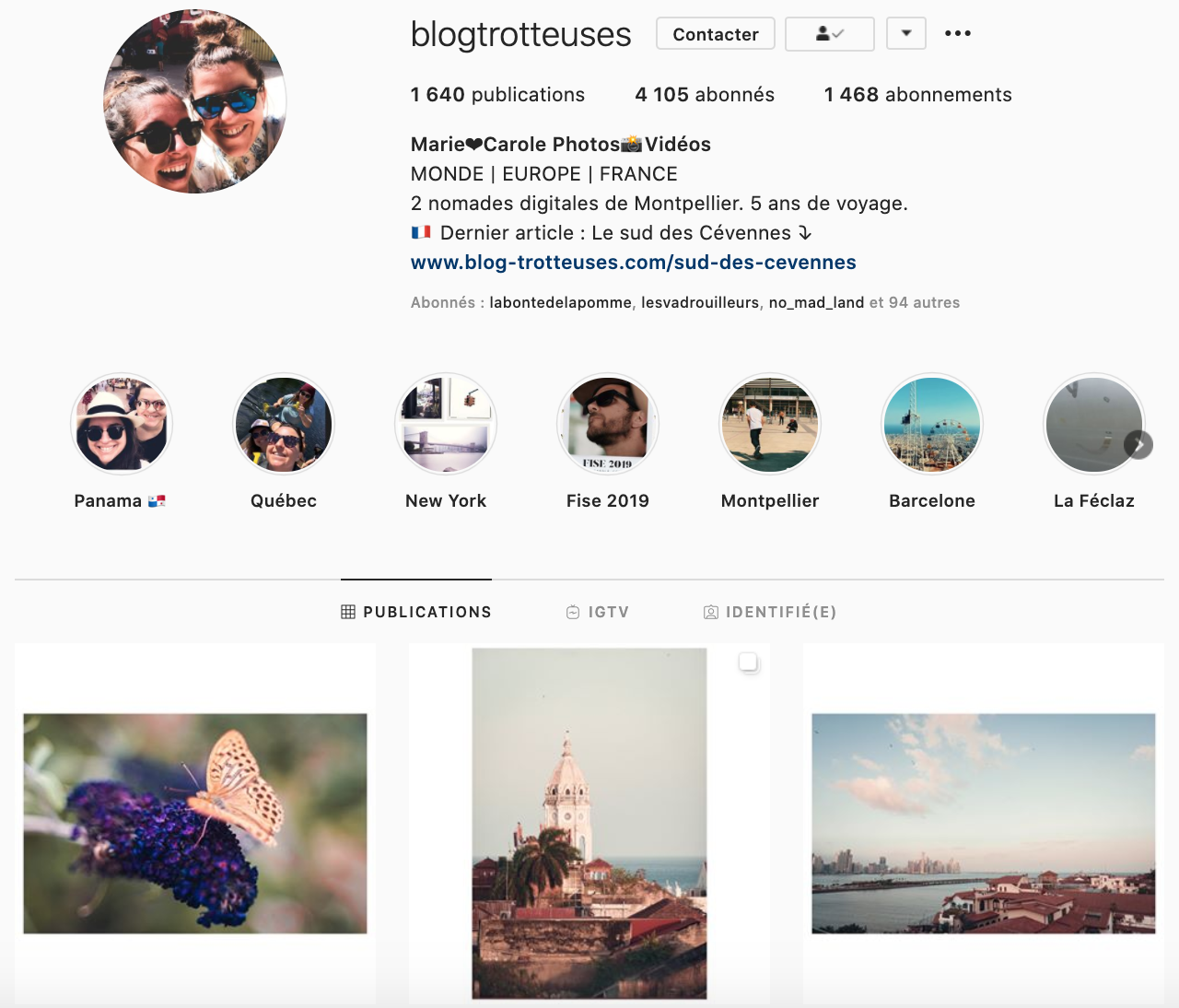 blogtrotteuses _ 50 comptes Instagram de voyage qui peuvent inspirer vos voyage et séjour