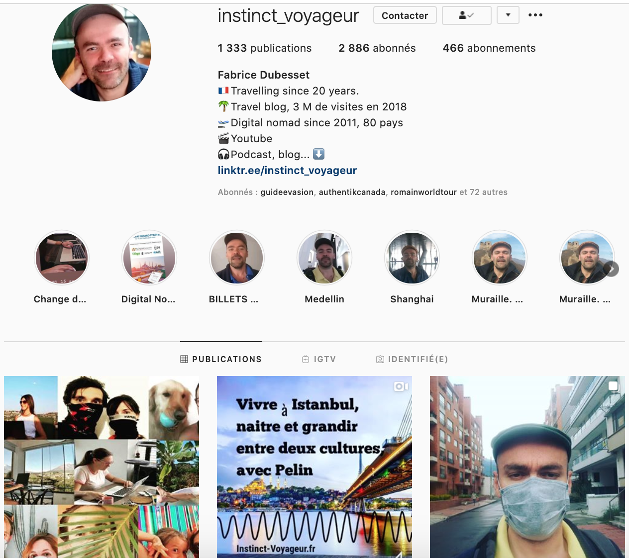 Instinct Voyageur sur Instagram