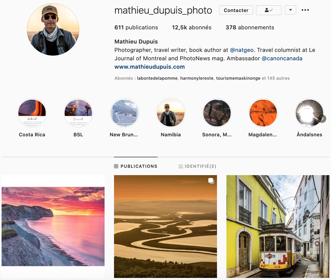 mathieu dupuis photo _ 50 comptes Instagram de voyage qui peuvent inspirer vos voyage et séjour