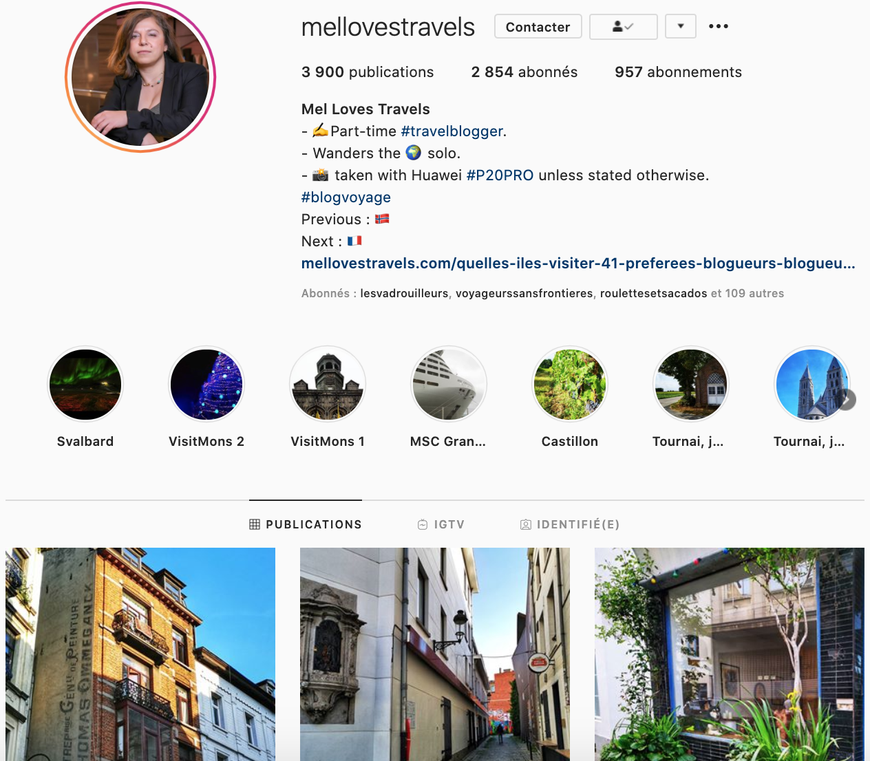 Page Instagram Mellovestravels