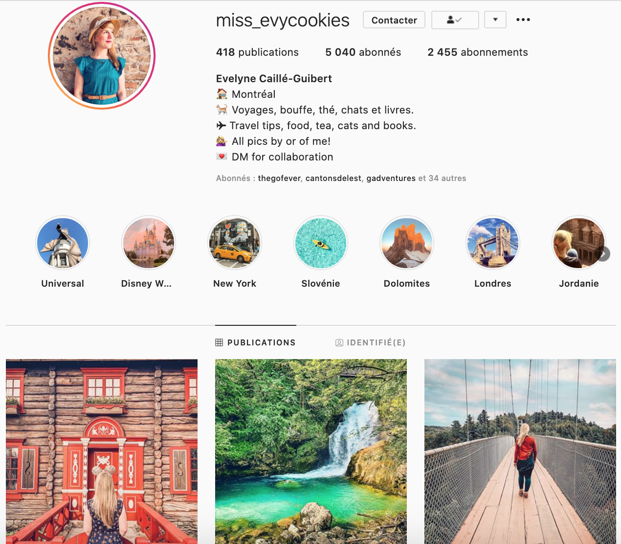 Miss Evy Cookies _ 50 comptes Instagram de voyage qui peuvent inspirer vos voyage et séjour