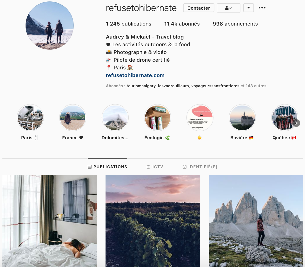 refuse to hibernate _ 50 comptes Instagram de voyage qui peuvent inspirer vos voyage et séjour