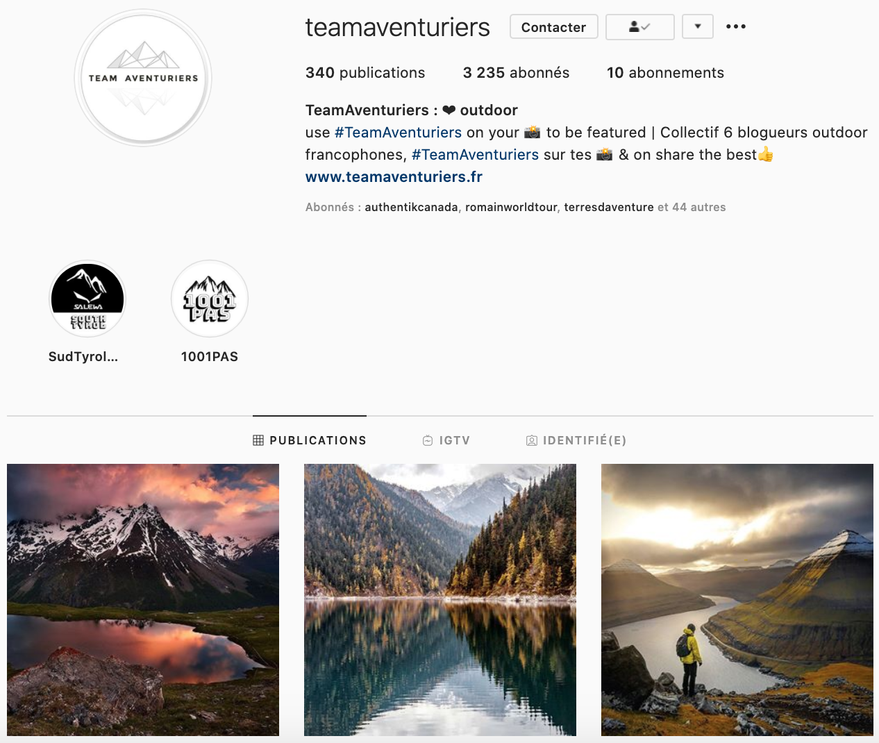 Team Aventuriers - photos de paysages