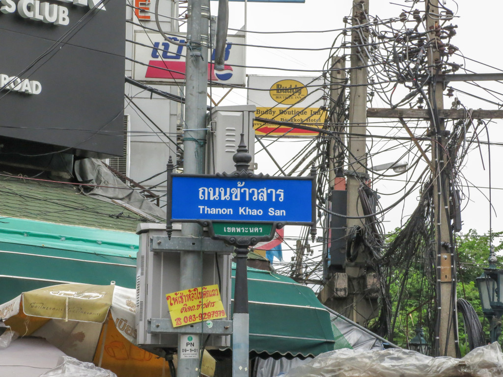 Amas de fils électriques - Koh San Road, Bangkok, Thailande
