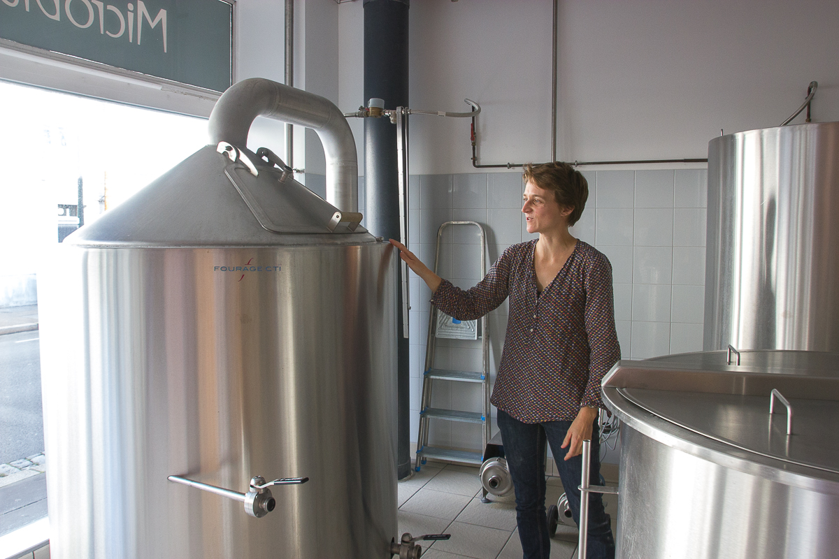 Charlotte in her microbrewery - Nantes, France